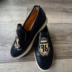 Billionaire Italian Handmade Boys Loafers Slip Ons Monogrammed Crest Luxury Shoe